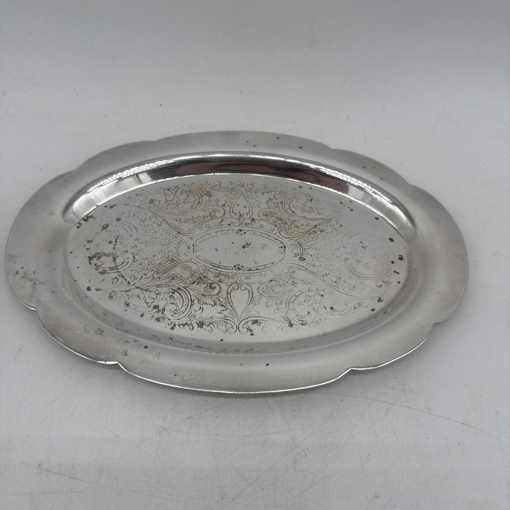 Vintage Wallace Silverplate Small 9.5" Wide Oval Tray Pattern M234